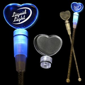 9" Blue Heart Light-Up Cocktail Stirrers